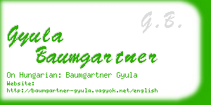 gyula baumgartner business card